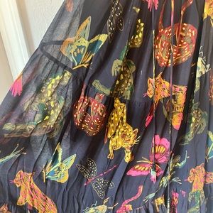 Farm Rio Black Animal Life Skirt